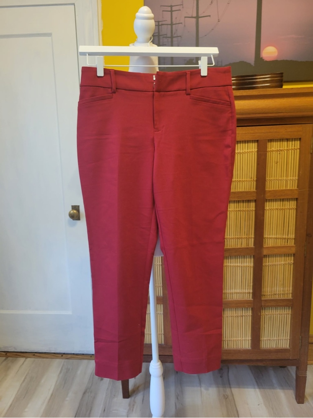 NWOT Roz & Ali Deep Red Trousers